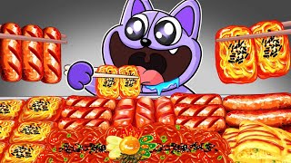 ASMR Mukbang  CATNAP Eating Spicy Noodles Hot Dog  THE AMAZING DIGITAL CIRCUS Animation [upl. by Hephzibah510]