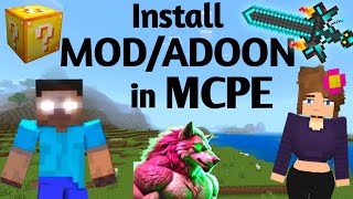 How to download and Install JENNY MOD in MCPE mobile  How to Install mods [upl. by Enial]