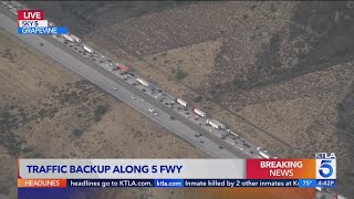 Traffic collision leads to 29mile backup along 5 Freeway near Grapevine [upl. by Valentina]