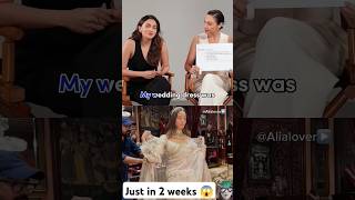 Alias wedding dress design by youtubeshorts short wedding dress aliabhatt design sabyasachi [upl. by Yecam]