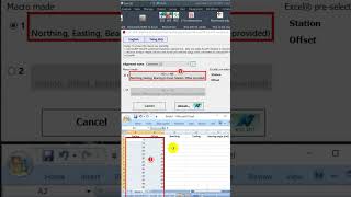 Civil 3D Station Offset Northing Easting to Excel Civil3D Station autocad Excel Offset NE XY [upl. by Nilac528]