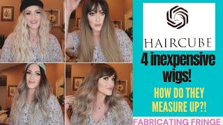 Hair Cube Wig impressions and reviews 4 styles Inexpensive Amazon Wigs [upl. by Edyak513]