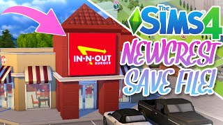 A Cozy Newcrest Save File in The Sims 4 MAINLY Basegame [upl. by Enailil]