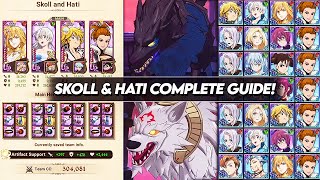 COMPLETE GUIDE How To Clear Floors 13 Of Skoll amp Hati Best PassivesTeam Comps 7DS Grand Cross [upl. by Lertsek]