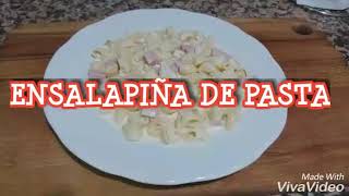 ENSALADA DE PASTA CON PIÑA POLLO Y JAMON FACIL [upl. by Inavoj741]