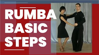 Rumba dance steps for beginners  Rumba basic steps American Style [upl. by Llewej]