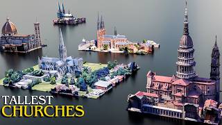 Tallest Churches In The World  3D Size Comparison [upl. by Sarazen507]