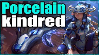 NEW Porcelain Kindred Skin Is Incredible Porcelain Kindred Gameplay First Impressions [upl. by Lacram823]