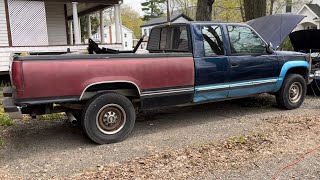 1992 Chevy 3500 65 Detroit Turbo Diesel Cold Start [upl. by Collum]