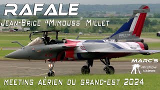 4Kᵁᴴᴰ Rafale Le Meeting aérien du Grand Est 2024 Rafale Solo Démo Jean “Mimoussquot Brice Millet [upl. by Siocnarf]