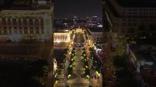 Birds eye view of Pho Di Bo Nguyen Hue Square Saigon Vietnam drone skyview saigon [upl. by Brandais]