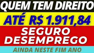 Quem tem direito a até R 191184 de seguro desemprego ainda nesse final de ano [upl. by Ahsiekin]