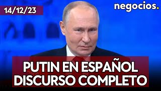 Putin promete la victoria de Rusia y acusa de imperialismo a EEUU DISCURSO COMPLETO EN ESPAÑOL [upl. by Marquis]