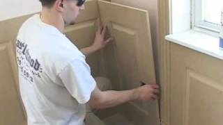 Installing Wainscoting panels [upl. by Bolton]