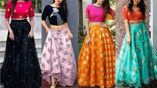 Latest Crop Top Lehenga Designs for Girls 2021  Simple Crop Top Lehenga Design  New Top Blouse [upl. by Dougherty861]