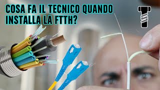 Cosa fa il tecnico quando installa la fibra FTTH a casa [upl. by Rives]