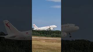 TUNISAIR takeoff Airbus A320 to Tunis 🇹🇳 shorts [upl. by Assenahs934]