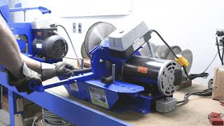 CLEAN CUTS® Bench Mount or 1224 VDC Van Hydraulic Hose Cutting Saw Model  HYDM100 [upl. by Annai779]