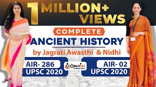 COMPLETE ANCIENT HISTORY  Jagraiti Awasthi AIR2  Nidhi kaushik AIR 286  UPSC Prelims 202223 [upl. by Arayt]