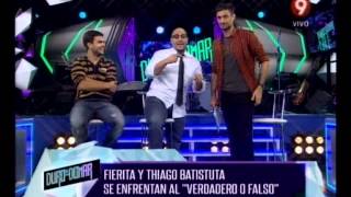 VERDADERO O FALSO  FIERITA CATALANO Y THIAGO BATISTUTA  SEGUNDA PARTE  QUEREMOS SHOW  250414 [upl. by Aelanej542]