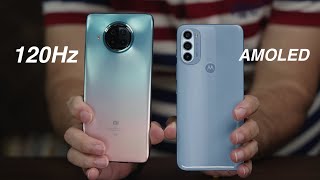 Moto G71 vs Xiaomi Mi 10i  AMOLED vs 120Hz [upl. by Kcirad]