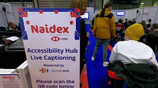 Speaksee CaptionCast in use at Naidex in Birmingham UK [upl. by Aihsital]