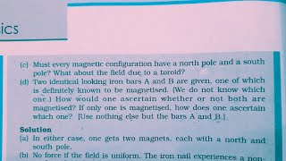 Must every magnetic configuration have a north pole and a south pole What about the field due to a [upl. by Azriel]