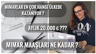 MİMARLAR NE KADAR KAZANIYOR  Ülkelere Göre Mimar Maaşları  AmerikaAlmanyaKanada [upl. by Aznaed]