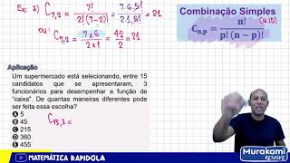 COMBINAÇÃO SIMPLES  ANÁLISE COMBINATÓRIA 01 [upl. by Faythe227]