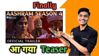 Aashram Season 4  Aashram Season 4 Release date  Aashram Season 4 Trailer  Aashram 4 Release date [upl. by Tita]