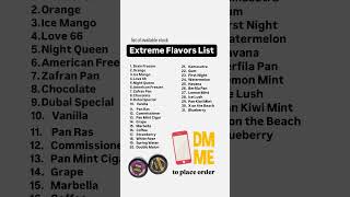 Extreme flavor list  October 2024  Hookah Flavors  Extreme Goldline Shisha Molasses [upl. by Ovida680]