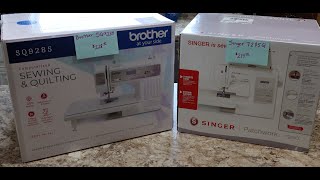 First impressions Brother SQ9285 vs Singer 7285Q [upl. by Plunkett]