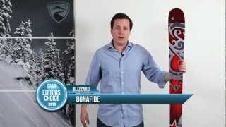 2013 Blizzard Bonafide Ski Review  OnTheSnow All Mountain Editors Pick [upl. by Baerl966]