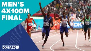 Mens 4x100m Relay Final  World Athletics Championships Doha 2019 [upl. by Evelin313]