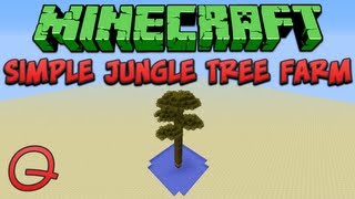 Minecraft Simple Jungle Tree Farm Quick Tutorial [upl. by Sadiras]