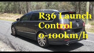 Volkswagen Passat R36 0100kmh Launch Control Acceleration [upl. by Cadmann]