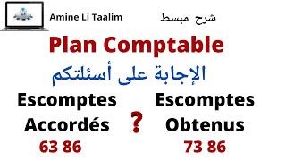 Escomptes Accordés 63 86 et Escomptes Obtenus 73 86 Plan Comptable [upl. by Eleonore]