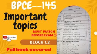 BPCE145Block12 Important topicsExpected questions June2022ignoueducationstudy ignou [upl. by Luthanen]