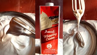 whipped Cream Frosting From Amul Whippig Cream Diary Cream [upl. by Aronid]