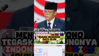 Menlu Sugiono Gabungnya Indonesia🇮🇩 ke KTT BRICS bukan Memihak 1 Blok menlusugiono brics politik [upl. by Shirleen]