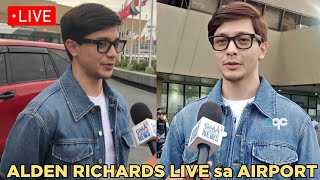 Alden Richards Live Interview sa Airport papuntang Canada July 272024 [upl. by Pickering479]