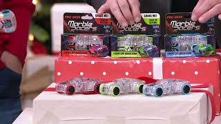 Marble Racer Set of 3 LightUp Race Cars with PullBack Motor on QVC [upl. by Rieth]