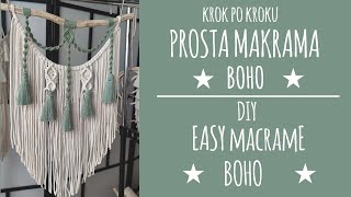 28 Krok po kroku Prosta makrama dla początkujących BOHO STYLE Macrame DIY Simple wall hanging [upl. by Karita]