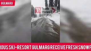 Famous Skiresort Gulmarg receive fresh snowfall [upl. by Schonfeld474]