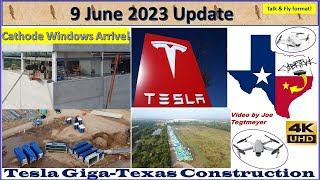 South Footings Trumpf Truebend Delivery amp Megapack Progress 9 June 2023 Giga Texas Update0745AM [upl. by Letrice]