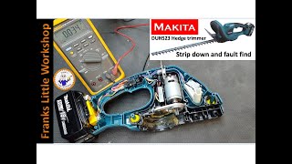 Makita DUH523 Hedge trimmer Fault finding [upl. by Dogs297]