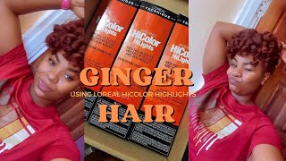 Dyeing My Natural Hair Ginger WITHOUT Bleach 🍁🍂 [upl. by Kcirded]