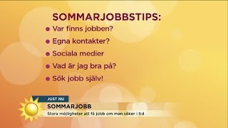 Så här ska du göra för att få ett sommarjobb  Nyhetsmorgon TV4 [upl. by Savihc17]