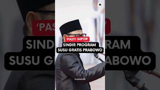 Sindir Program Susu Gratis Prabowo shorts beritaviral beritaterkini [upl. by Eseerahs]