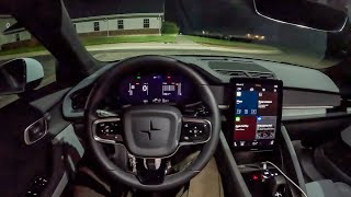 2024 Polestar 2 Dual Motor Performance Plus  POV Night Drive Binaural Audio [upl. by Wina]